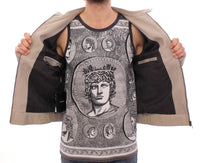 Thumbnail for Elegant Beige Leather Lambskin Jacket