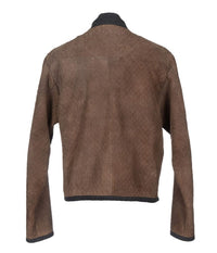 Thumbnail for Elegant Leather & Wool Blend Jacket