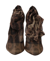 Thumbnail for Elegant Leopard Print Sock Pumps Heels
