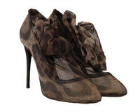 Thumbnail for Elegant Leopard Print Sock Pumps Heels