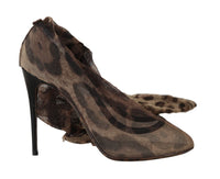 Thumbnail for Elegant Leopard Print Sock Pumps Heels
