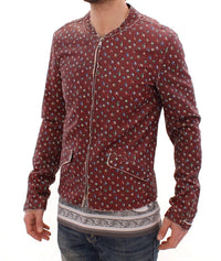 Thumbnail for Exclusive Boxer Print Bordeaux Leather Jacket