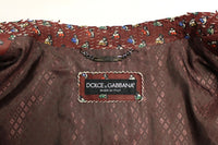 Thumbnail for Exclusive Boxer Print Bordeaux Leather Jacket