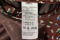 Thumbnail for Exclusive Boxer Print Bordeaux Leather Jacket