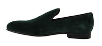 Thumbnail for Elegant Green Suede Slip-On Loafers