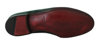 Thumbnail for Elegant Green Suede Slip-On Loafers