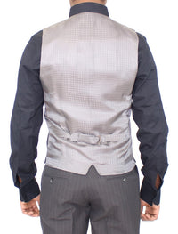 Thumbnail for Elegant Gray Striped Dress Vest