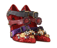 Thumbnail for Red Bellucci Alta Moda Embellished Pumps