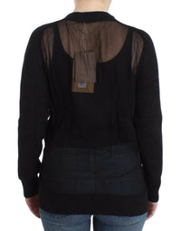 Thumbnail for Chic Transparent Back Woolen Cardigan