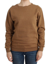 Thumbnail for Chic Brown Crewneck Cotton Sweater