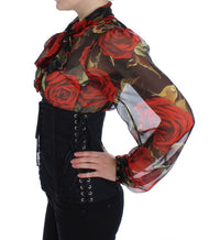 Thumbnail for Elegant Black Floral Brocade Corset Belt