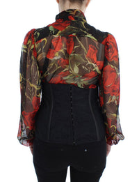 Thumbnail for Elegant Black Floral Brocade Corset Belt