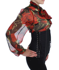Thumbnail for Elegant Black Floral Brocade Corset Belt