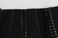 Thumbnail for Elegant Black Floral Brocade Corset Belt