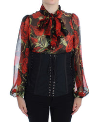 Thumbnail for Elegant Black Floral Brocade Corset Belt