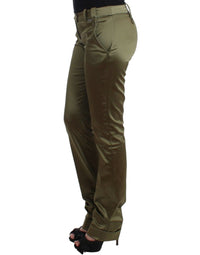 Thumbnail for Chic Green Slimline Tailored Pants