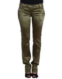 Thumbnail for Chic Green Slimline Tailored Pants
