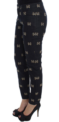 Thumbnail for Elegant Embroidered Slim Fit Denim Jeans