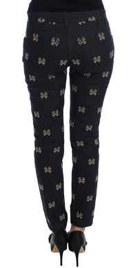 Thumbnail for Elegant Embroidered Slim Fit Denim Jeans