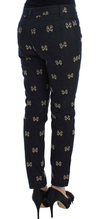 Thumbnail for Elegant Embroidered Slim Fit Denim Jeans