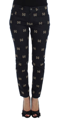 Thumbnail for Elegant Embroidered Slim Fit Denim Jeans