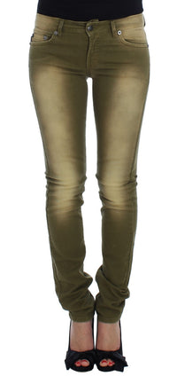 Thumbnail for Green Wash Slim Fit Cotton Stretch Jeans