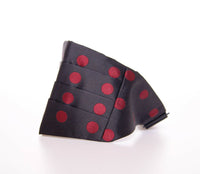 Thumbnail for Exquisite Black Silk Cummerbund with Red Polka Dots