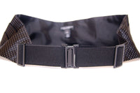 Thumbnail for Elegant Black Silk Cummerbund with Polka Dots