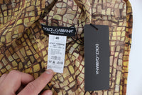 Thumbnail for Multicolor Mosaic Print Silk Blouse T-shirt