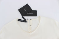 Thumbnail for Ivory Sequined Silk Blouse Top