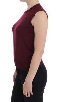 Thumbnail for Elegant Red Wool Sleeveless Pullover Vest