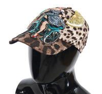 Thumbnail for Brown Leopard Sequin Sicily Applique Baseball Hat