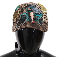 Thumbnail for Brown Leopard Sequin Sicily Applique Baseball Hat