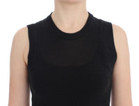 Thumbnail for Elegant Black Sleeveless Pullover Vest