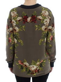 Thumbnail for Enchanted Sicily Silk Crewneck Blouse