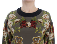 Thumbnail for Enchanted Sicily Silk Crewneck Blouse