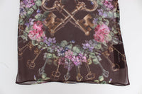 Thumbnail for Elegant Floral Silk Blouse with Cap Sleeves