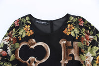 Thumbnail for Elegant Medieval Print Silk Blouse