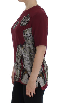 Thumbnail for Enchanted Sicily Silk Blouse with Knight Print