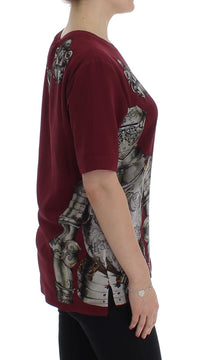 Thumbnail for Enchanted Sicily Silk Blouse with Knight Print