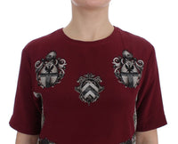 Thumbnail for Enchanted Sicily Silk Blouse with Knight Print