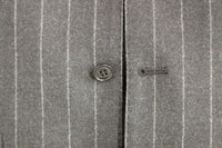 Thumbnail for Sleek Gray Striped Wool Dress Vest