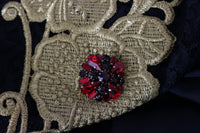 Thumbnail for Elegant Maxi Black Dress with Gold Detailing