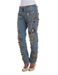 Thumbnail for Enchanted Sicily Crystal Heart Boyfriend Jeans