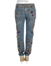Thumbnail for Enchanted Sicily Crystal Heart Boyfriend Jeans
