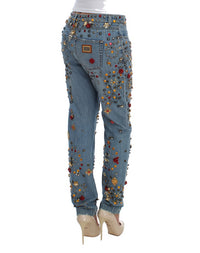 Thumbnail for Enchanted Sicily Crystal Heart Boyfriend Jeans
