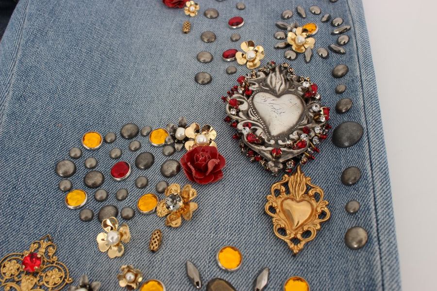 Enchanted Sicily Crystal Heart Boyfriend Jeans