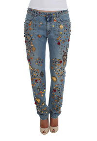 Thumbnail for Enchanted Sicily Crystal Heart Boyfriend Jeans