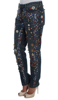 Thumbnail for Enchanted Sicily Crystal Heart Boyfriend Jeans