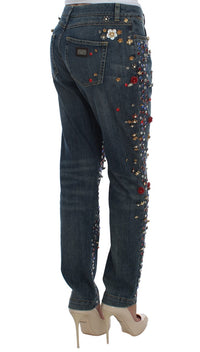 Thumbnail for Enchanted Sicily Crystal Heart Boyfriend Jeans